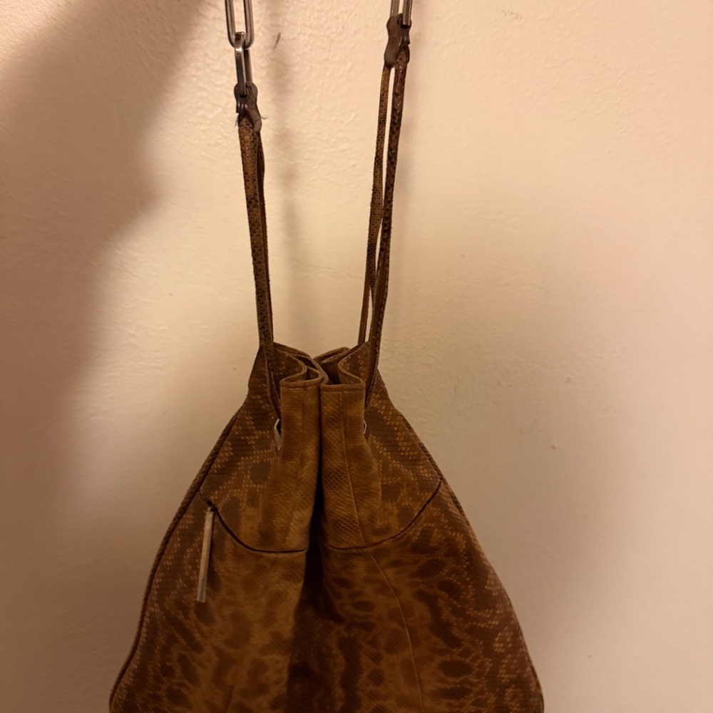 Gucci Python Leather Drawstring Shoulder Purse Ma… - image 3